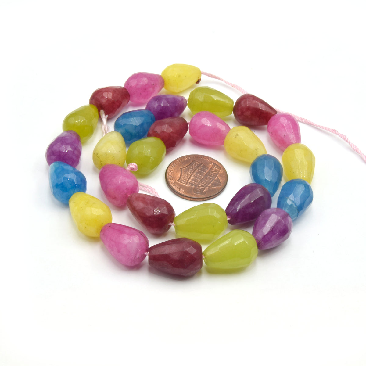 Candy Jade 9x6mm Faceted Rondelle Wisteria Semi-Precious Stone Beads Per  Strand