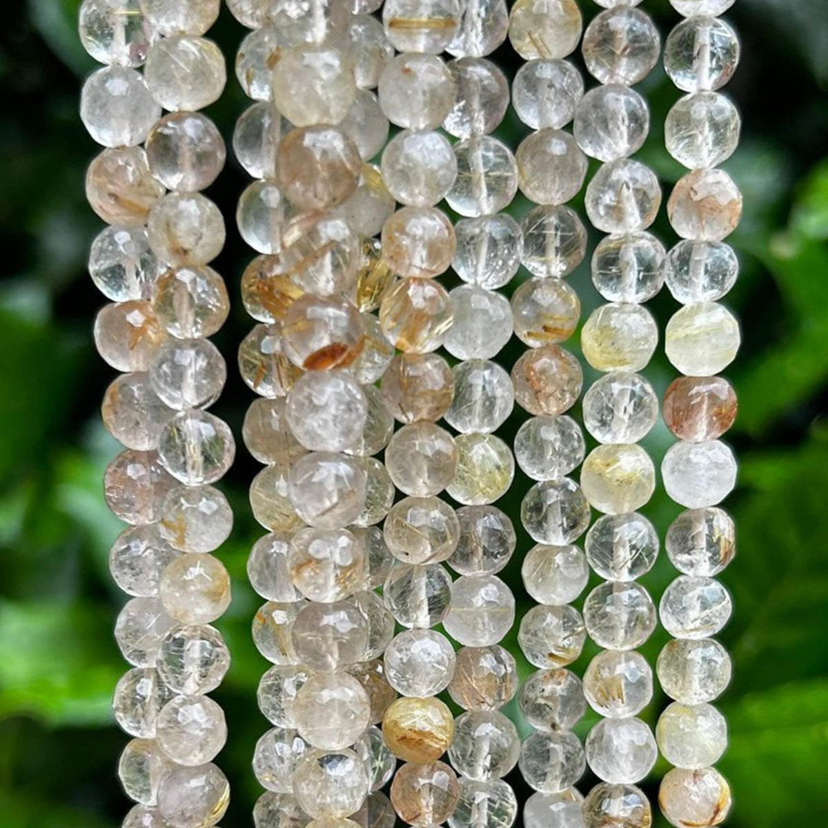 Mystic Quartz faceted 3mm beads multi-colored 14