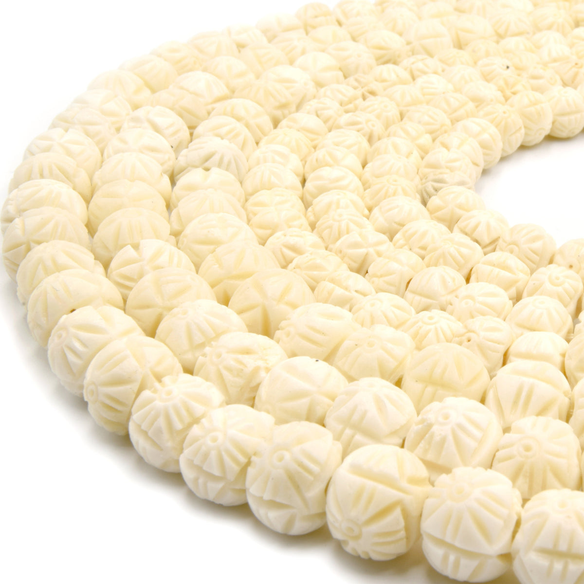 70 White Bone Beads – Austin Avenue