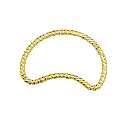 15mm x 25mm Gold Finish Open Twisted Wire Crescent/Moon Shaped Plated Copper Components - Sold in Pre-Counted Bulk Packs of 10- (469-Gd)