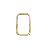 15mm x 25mm Gold Finish Open Twisted Wire Rectangle Shaped Plated Copper Components - Sold in Pre-Counted Bulk Packs of 10- (463-Gd)