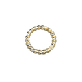 15mm Gold Finish Open Twisted Wire Circle/Hoop Shaped Plated Copper Components - Sold in Pre-Counted Bulk Packs of 10 Pieces - (464-GD)