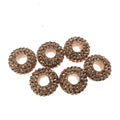 7mm x 14mm CZ Cubic Zirconia Inlaid Rondelle Shaped Bead with 5mm Holes - Sold in Pairs - Colors Available!