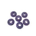 7mm x 14mm CZ Cubic Zirconia Inlaid Rondelle Shaped Bead with 5mm Holes - Sold in Pairs - Colors Available!