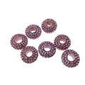 7mm x 14mm CZ Cubic Zirconia Inlaid Rondelle Shaped Bead with 5mm Holes - Sold in Pairs - Colors Available!