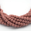 Lava Beads | Rose Pink Round Diffuser Beads - 6mm 8mm 10mm 12mm 14mm 16mm 18mm Available