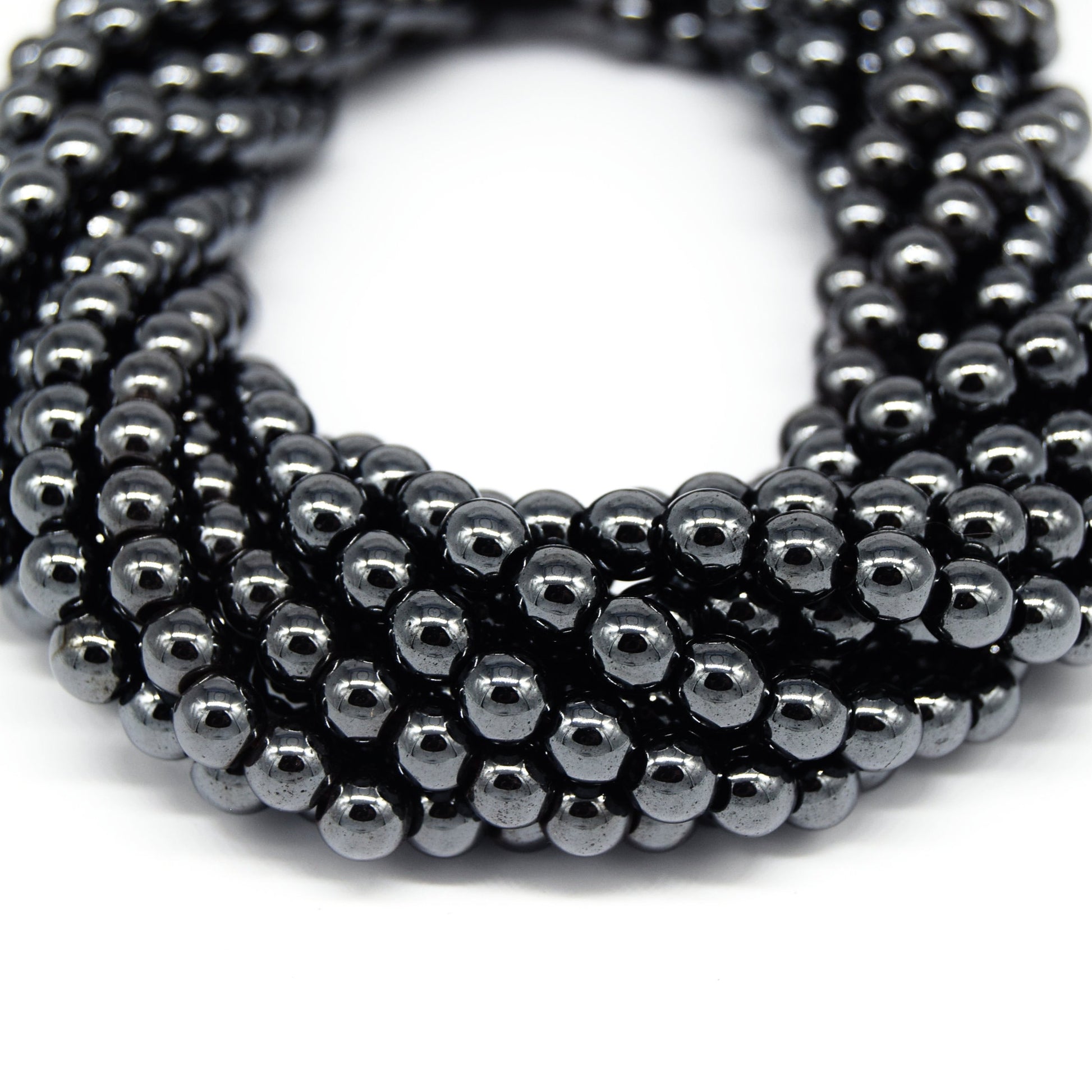 Gunmetal MAGNETIC Hematite Beads | Round Natural Gemstone Beads - 4mm 5mm 6mm 8mm 10mm 12mm Available