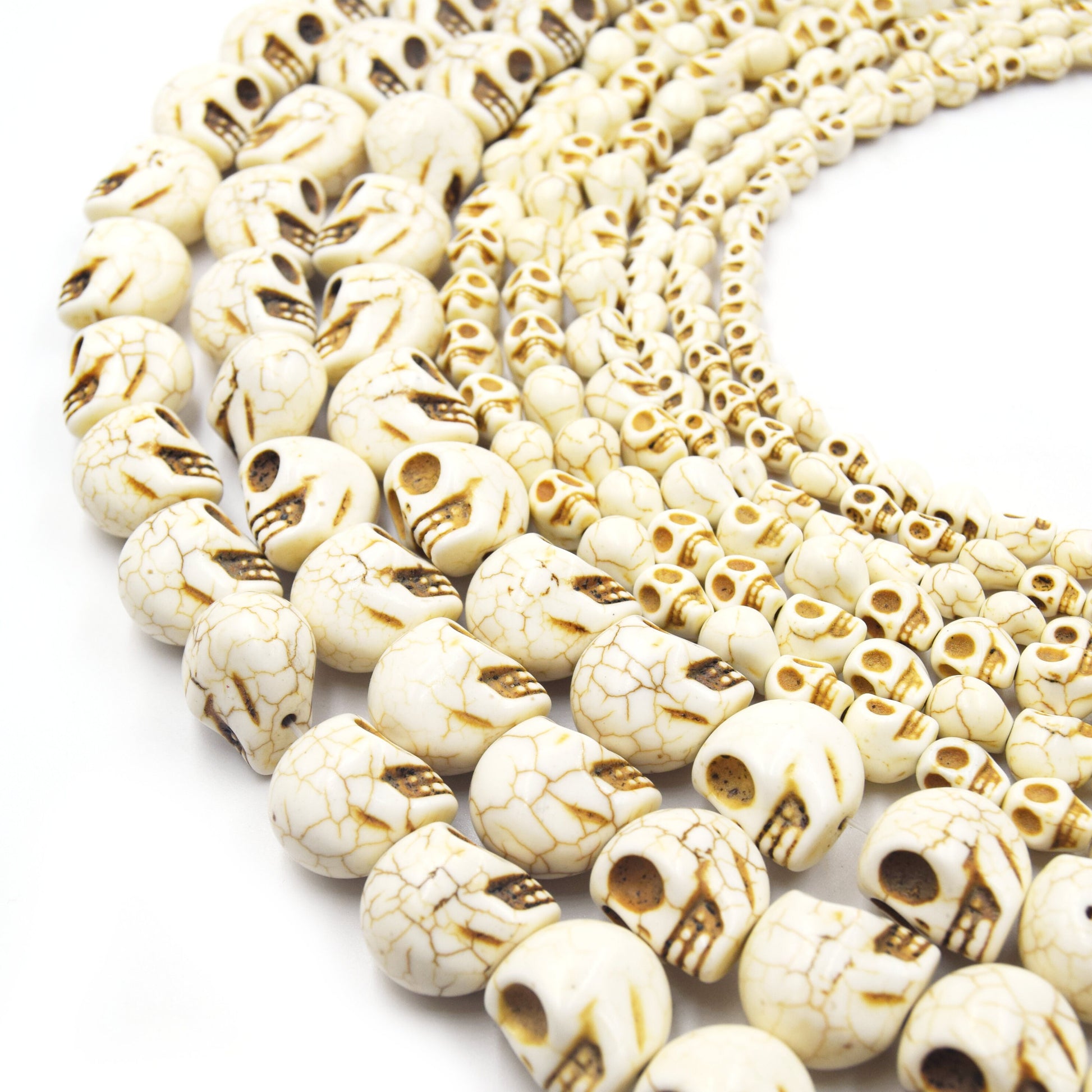 Howlite Skull Beads | Dyed Skull Shaped Beads - Available in 8mm 10mm 18mm