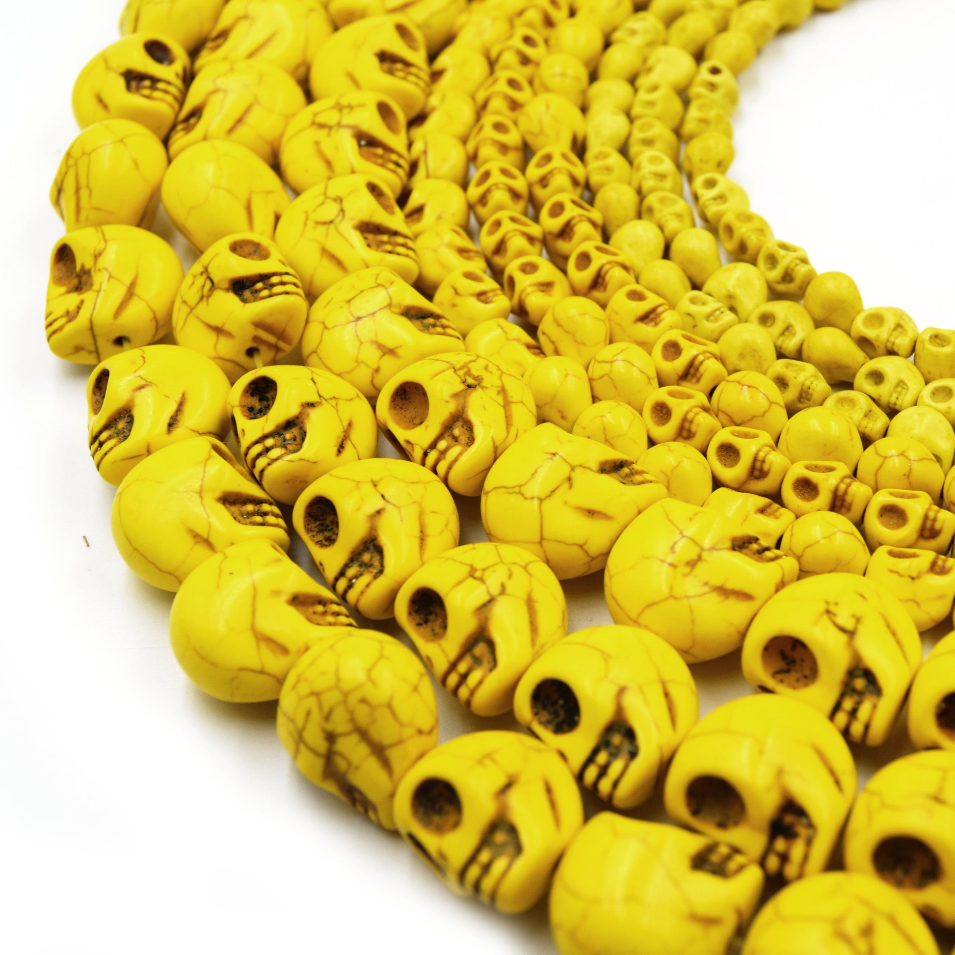 Howlite Skull Beads | Dyed Skull Shaped Beads - Available in 8mm 10mm 18mm