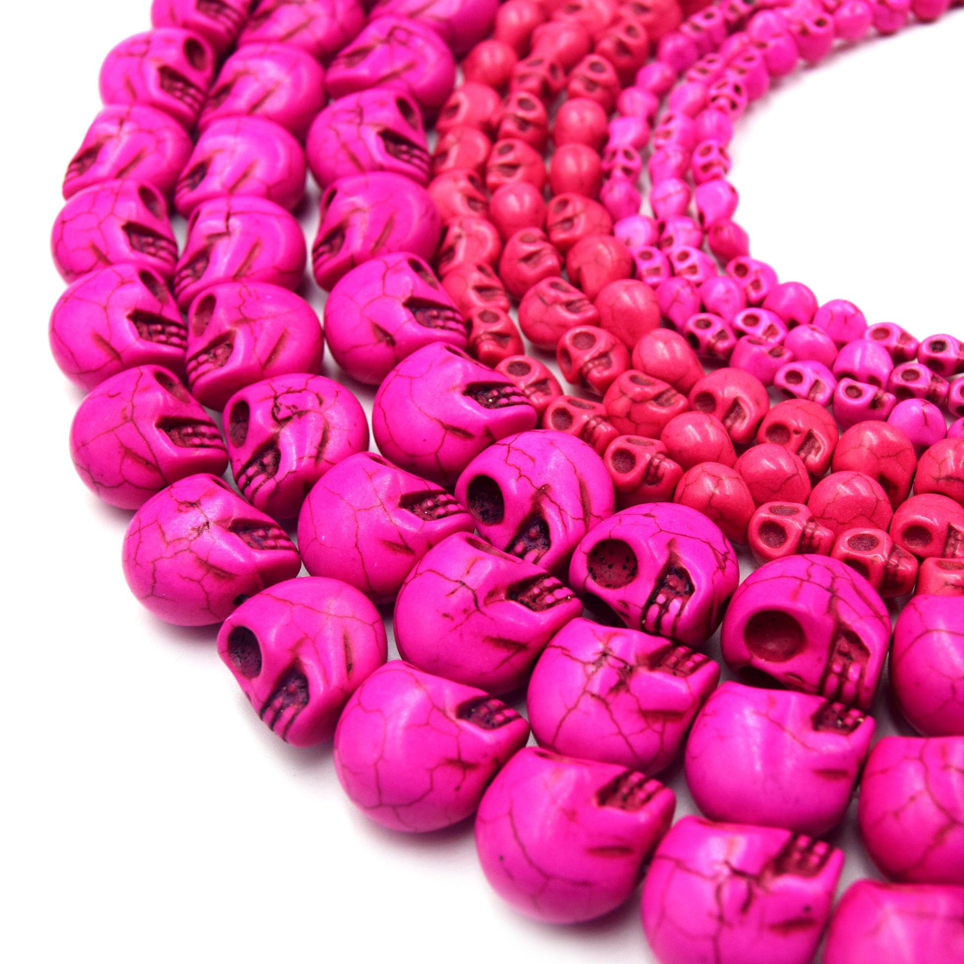 Howlite Skull Beads | Dyed Skull Shaped Beads - Available in 8mm 10mm 18mm