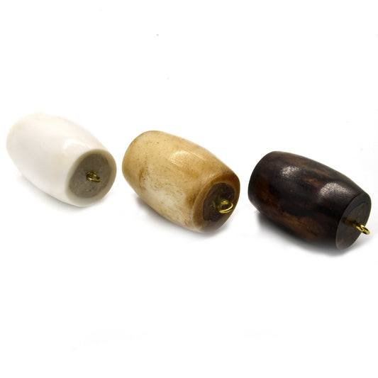 Bone Connectors | Thick Barrel Natural Ox Bone Connectors | 25mm x 35mm