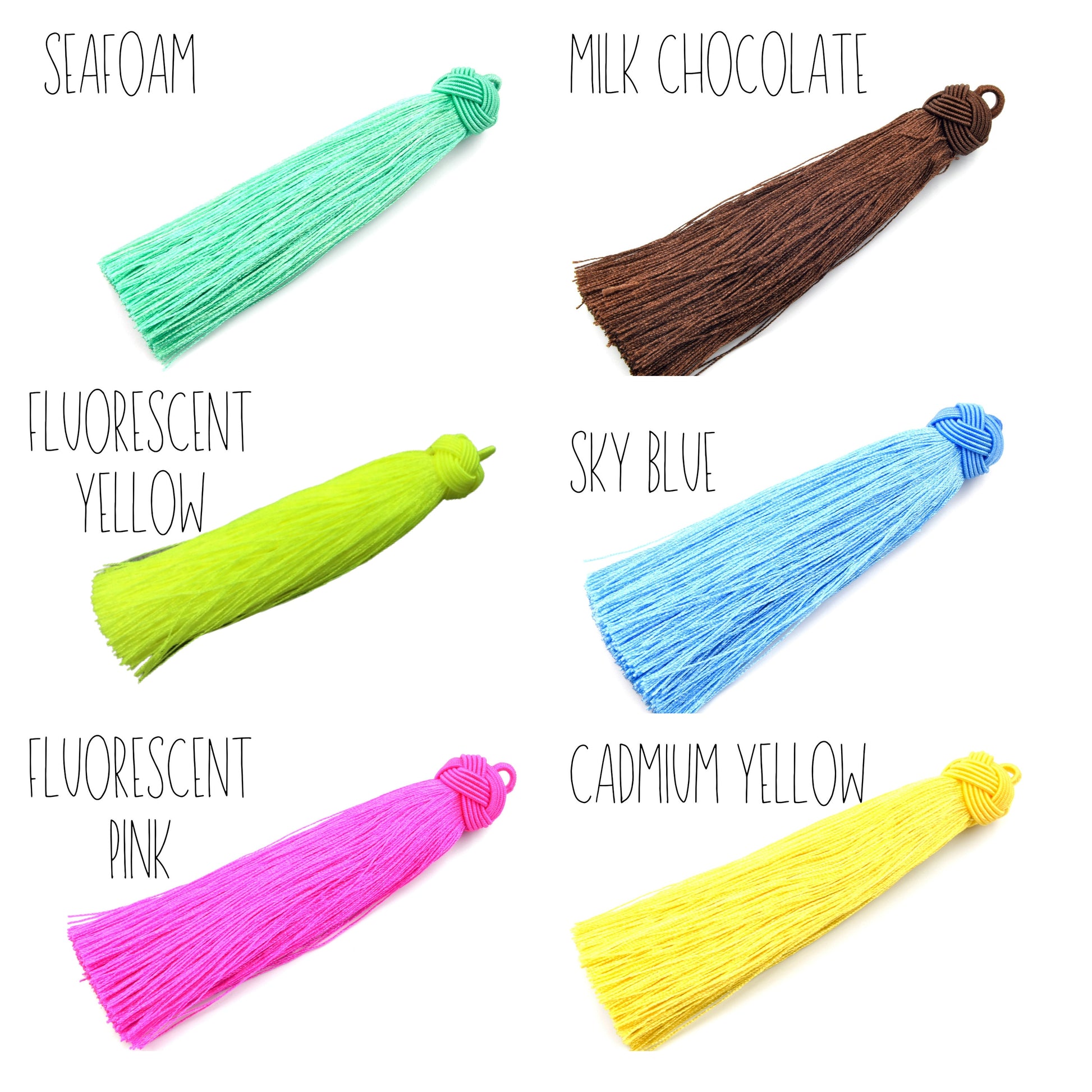 Silk Tassels | 4 inch Knot Capped Tassel | Mala Bohemian Festival Tassel