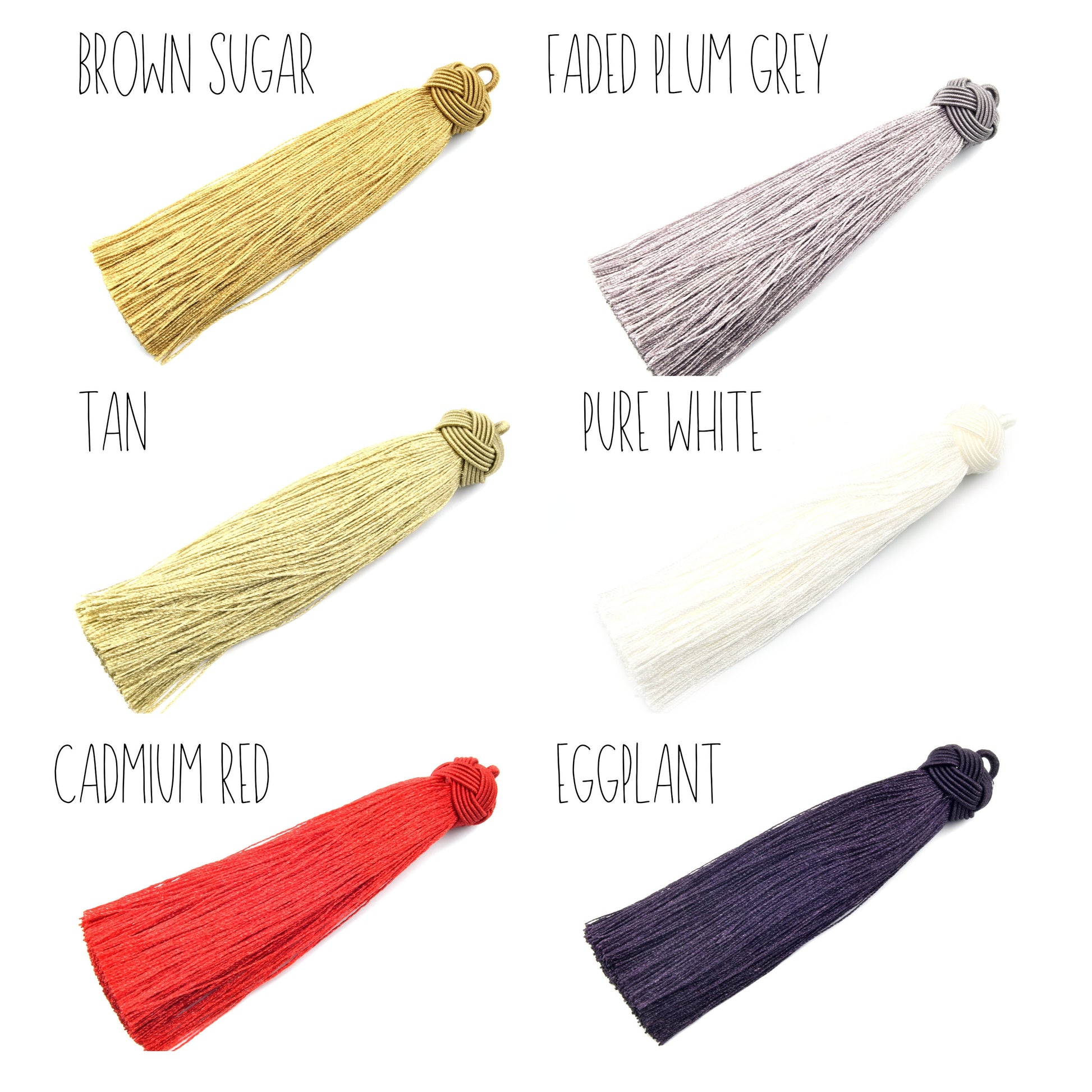 Silk Tassels | 4 inch Knot Capped Tassel | Mala Bohemian Festival Tassel