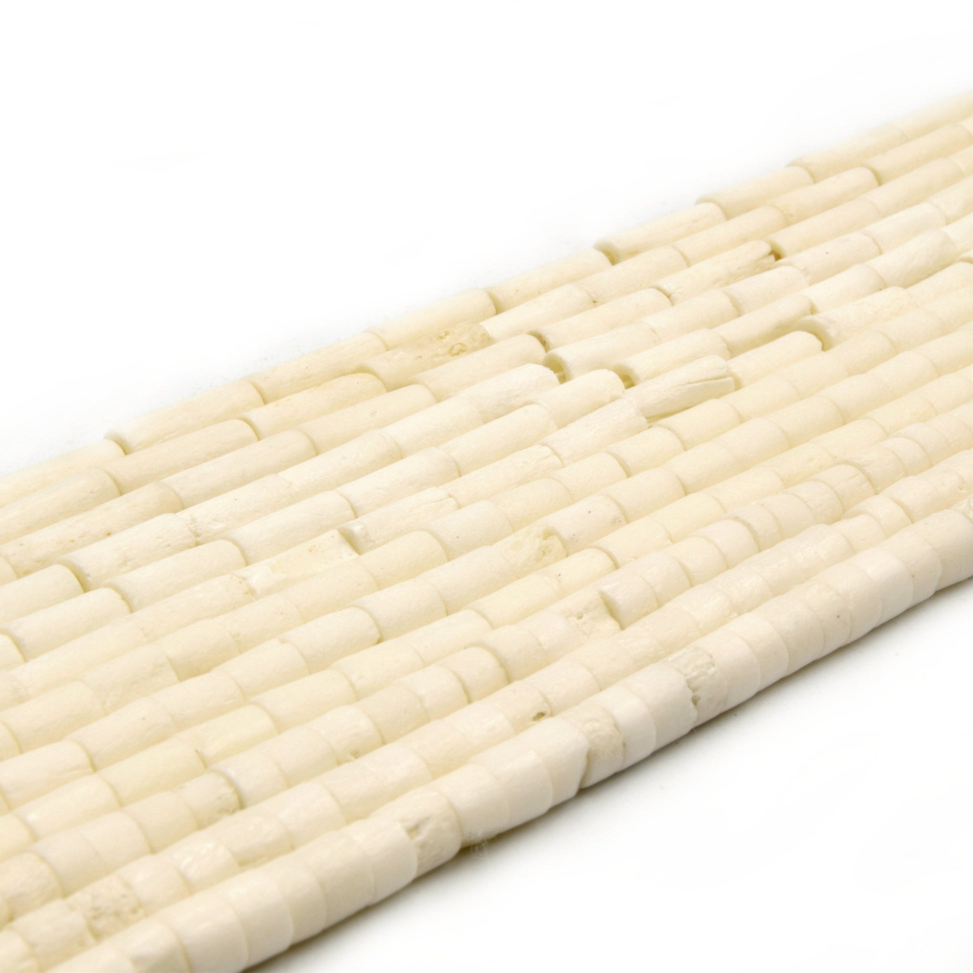 Hair Pipe Bone Beads | Ox Bone Straight Tube Beads | 3mm 6mm 9mm 12mm