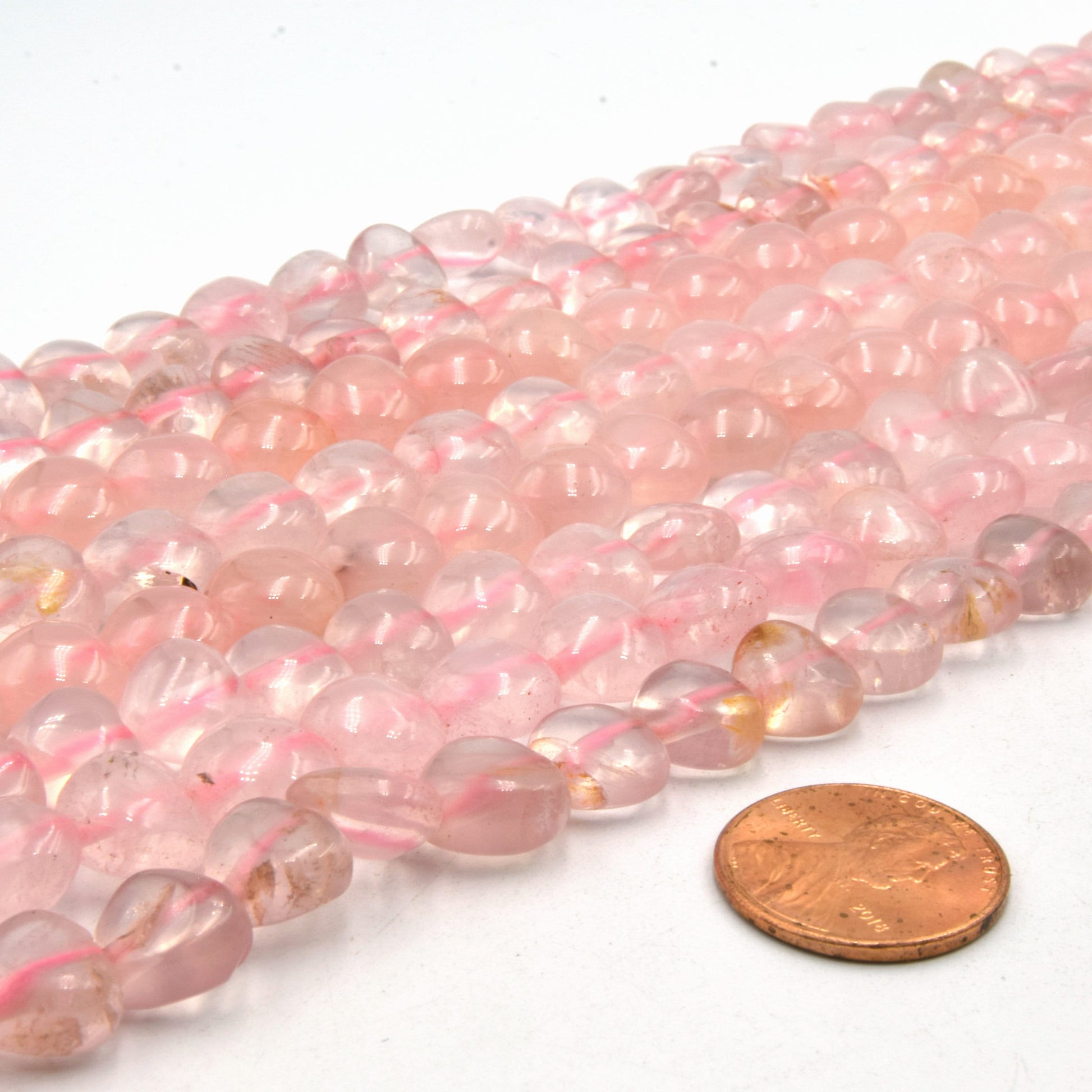 Rose Quartz Beads | Heart Shaped Beads | Pink Heart Beads | Valentines Jewelry Supplies | 8mm Beads | 10mm Beads