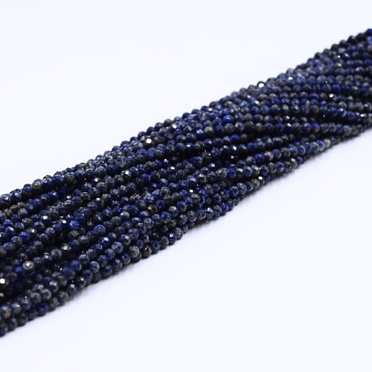 3mm Faceted Lapis Lazuli Round Faceted Shaped Beads