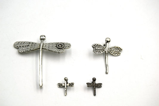 Plated Copper Dragonfly Charms Connectors/ Pendant- Available in various sizes and colors