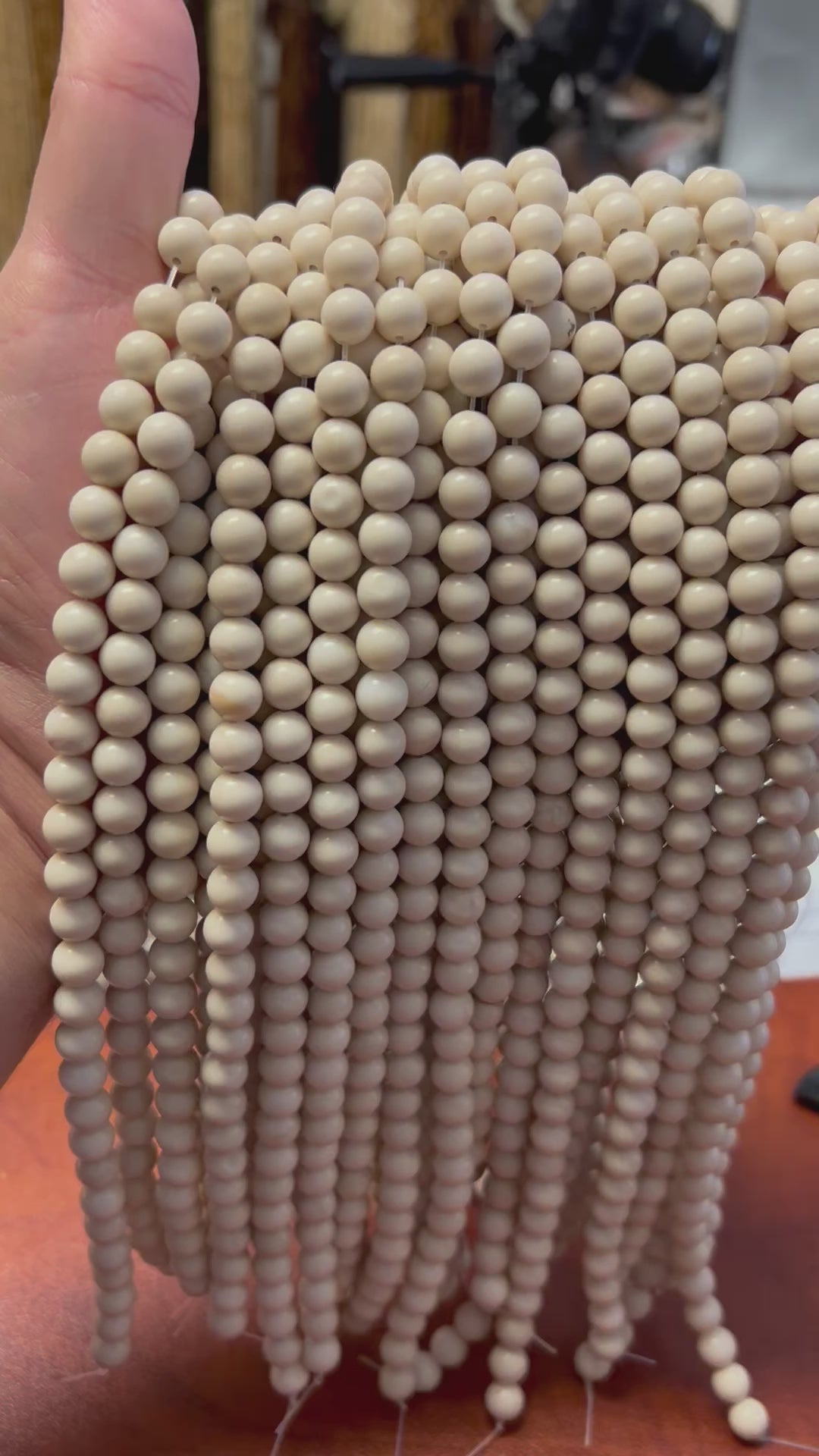 Riverstone Beads - 4mm 6mm 8mm 10mm Smooth Round Loose Gemstone Beads - 15" Strand