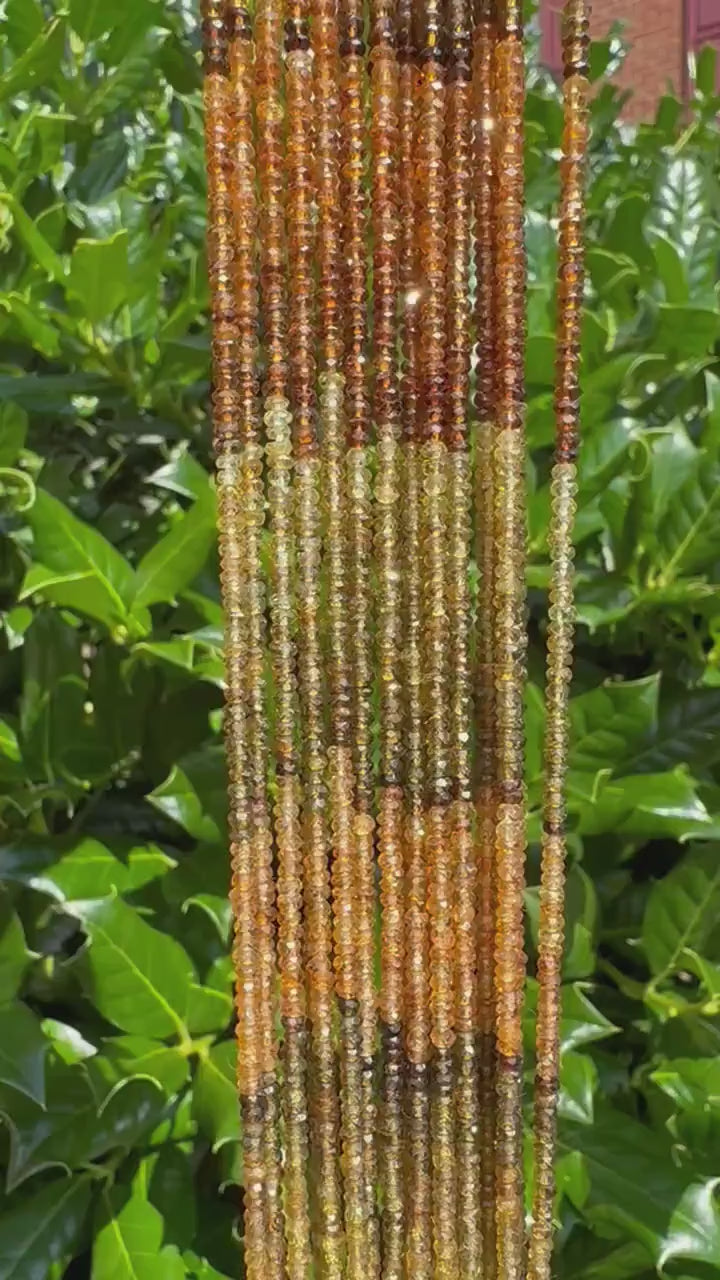 Petro Tourmaline Beads - 3mm Micro-Faceted Rondelles