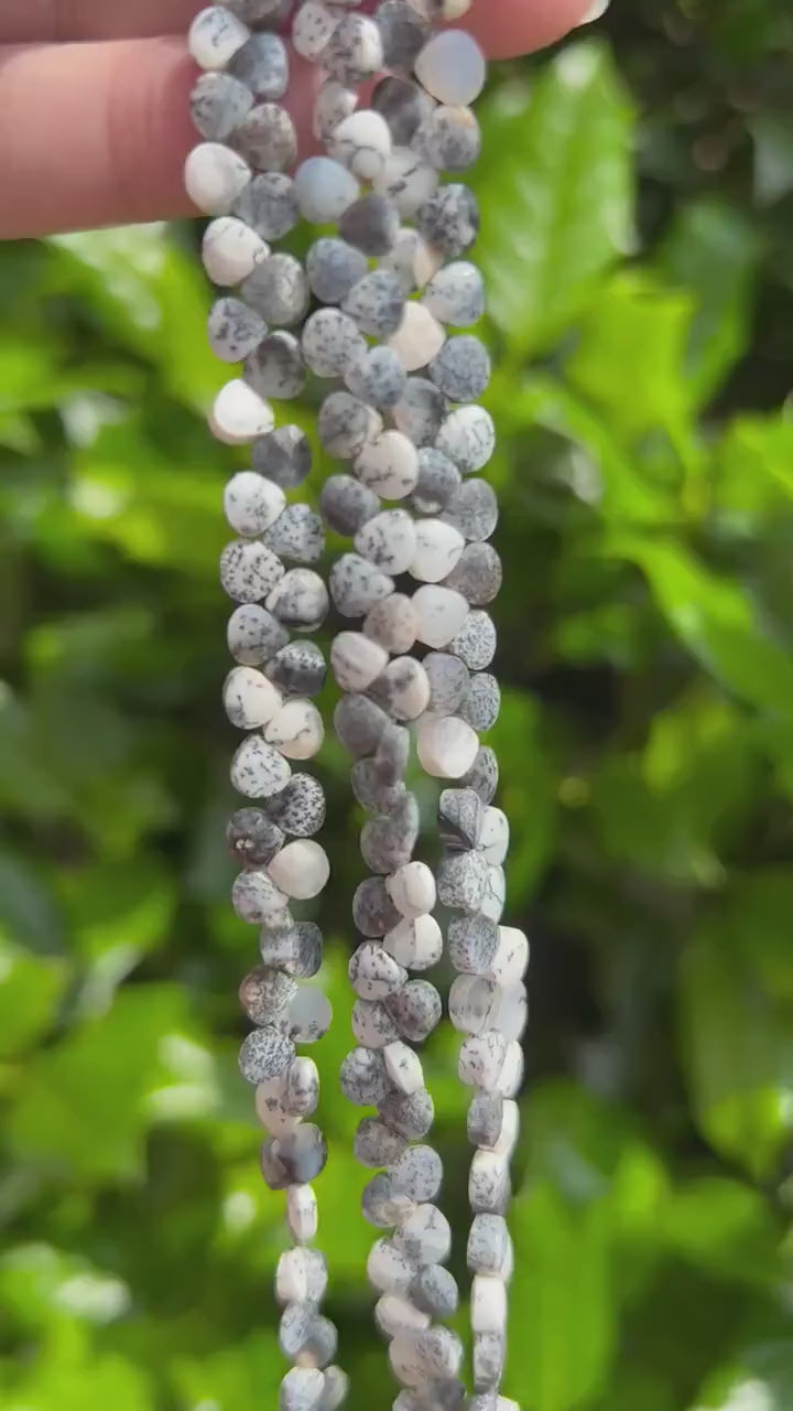 Dendritic Opal Teardrop Beads - 4mm Fat Drop Beads