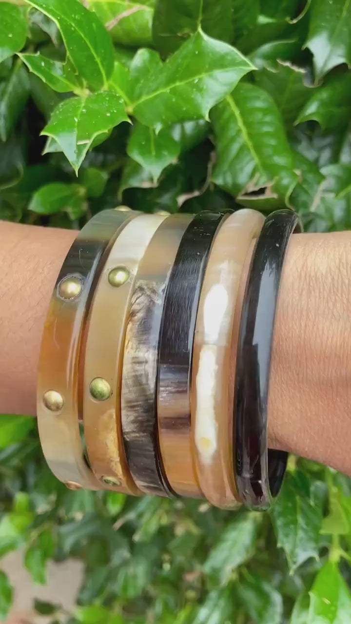 Buffalo Horn Bangles | Stackable Bracelets | Boho Bracelets