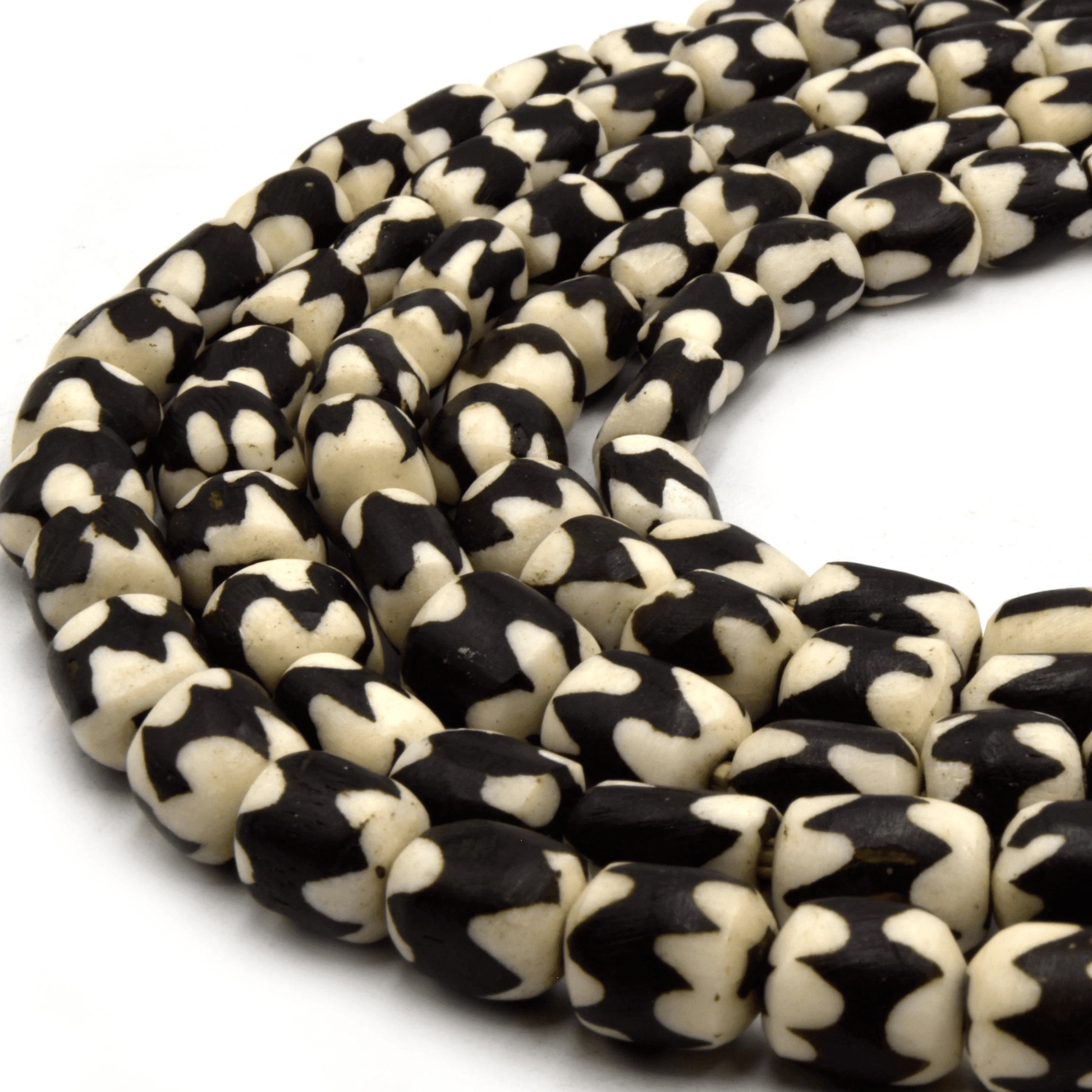 African Bone Beads with Designs