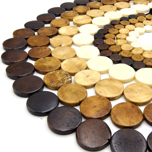 coin bone beads