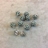 9mm Pave Style Green Glass Encrusted Silver Plated Round/Ball Shaped Threaded Twist Clasps- Sold Individually - Elegant and Classy