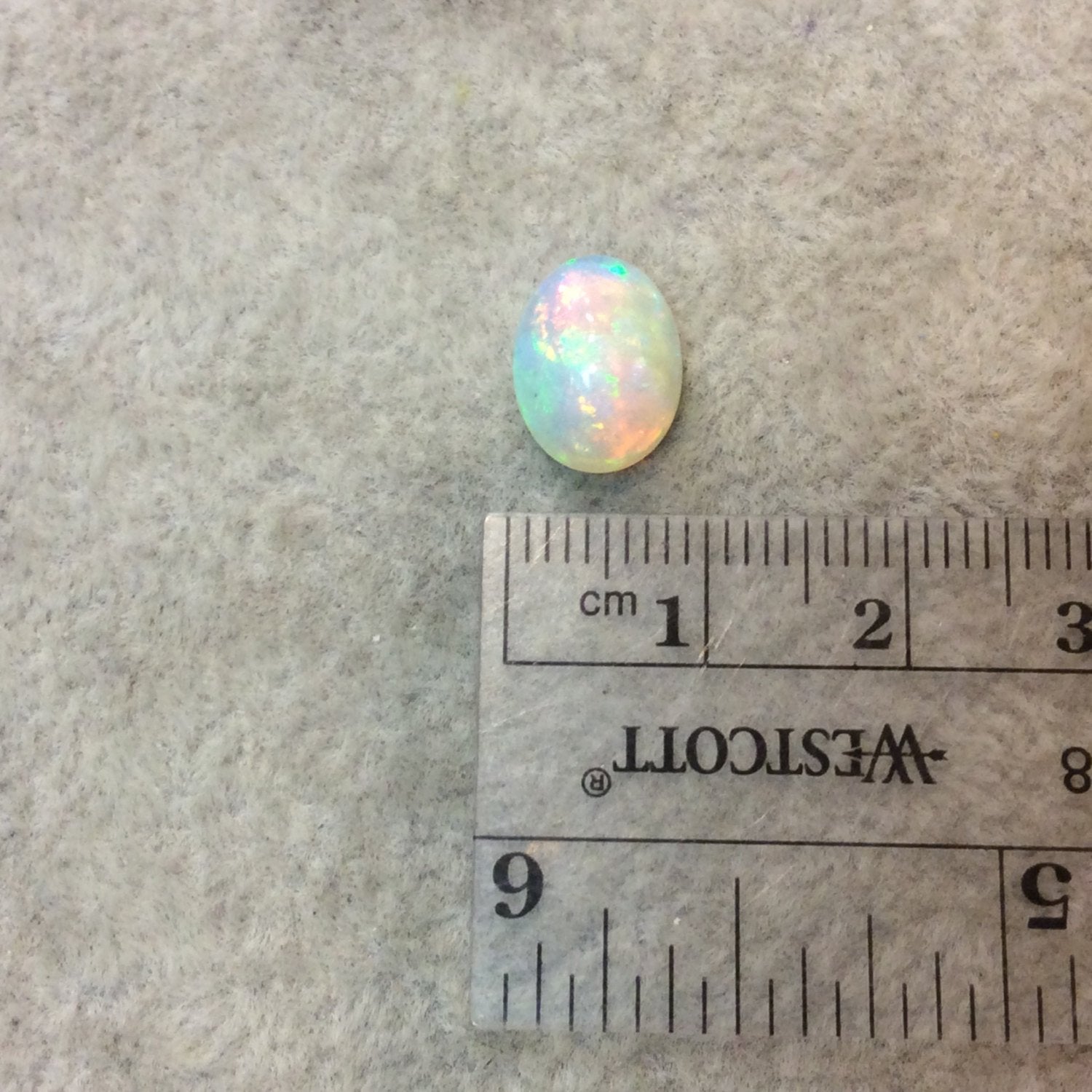 OOAK Natural Ethiopian Opal Smooth Oval Rounded Back Cabochon 'G' - Measuring 9mm x 11.5mm, 6mm Dome Height - High Quality Gemstone Cab