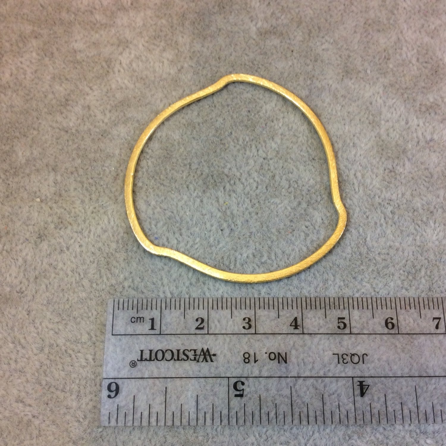 X-Large Gold Plated Copper Open Freeform Wavy Circle Shaped Components - Measuring 50mm x 50mm - Sold in Packs of 10 Components (318-GD)