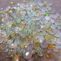 Natural Ethiopian Opal Smooth Marquise Shaped Flat Back Cabochon 'CC' - Measuring 8mm x 18.5mm, 5mm Dome Height - High Quality Gemstone Cab