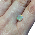 1.37 Carat Faceted Genuine Ethiopian Opal Oval Cut Stone "F-R" - Measuring 7.25mm x 9mm with 4mm Pavillion (Base) and 1mm Crown (Top)