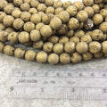 10mm Matte Finish Premium Metallic Gold Druzy Agate Round/Ball Shaped Beads with 1mm Holes - Sold by 15.5&quot; Strands (Approx. 40 Beads)