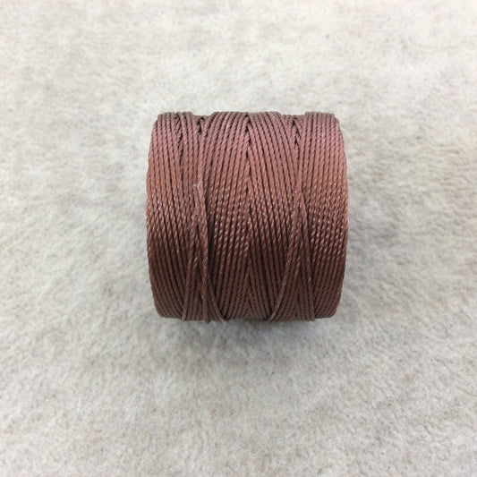 FULL SPOOL - Beadsmith S-Lon 210 Regular Brown Nylon Macrame/Jewelry Cord - Measuring 0.5mm Thick - 77 Yards (231 Feet) - (SL210-BR)