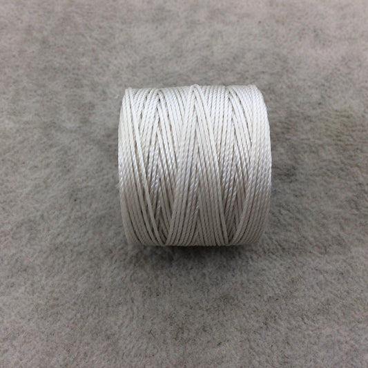 FULL SPOOL - Beadsmith S-Lon 210 Cream Nylon Macrame/Jewelry Cord - Measuring 0.5mm Thick - 77 Yards (231 Feet) - (SL210-CR)