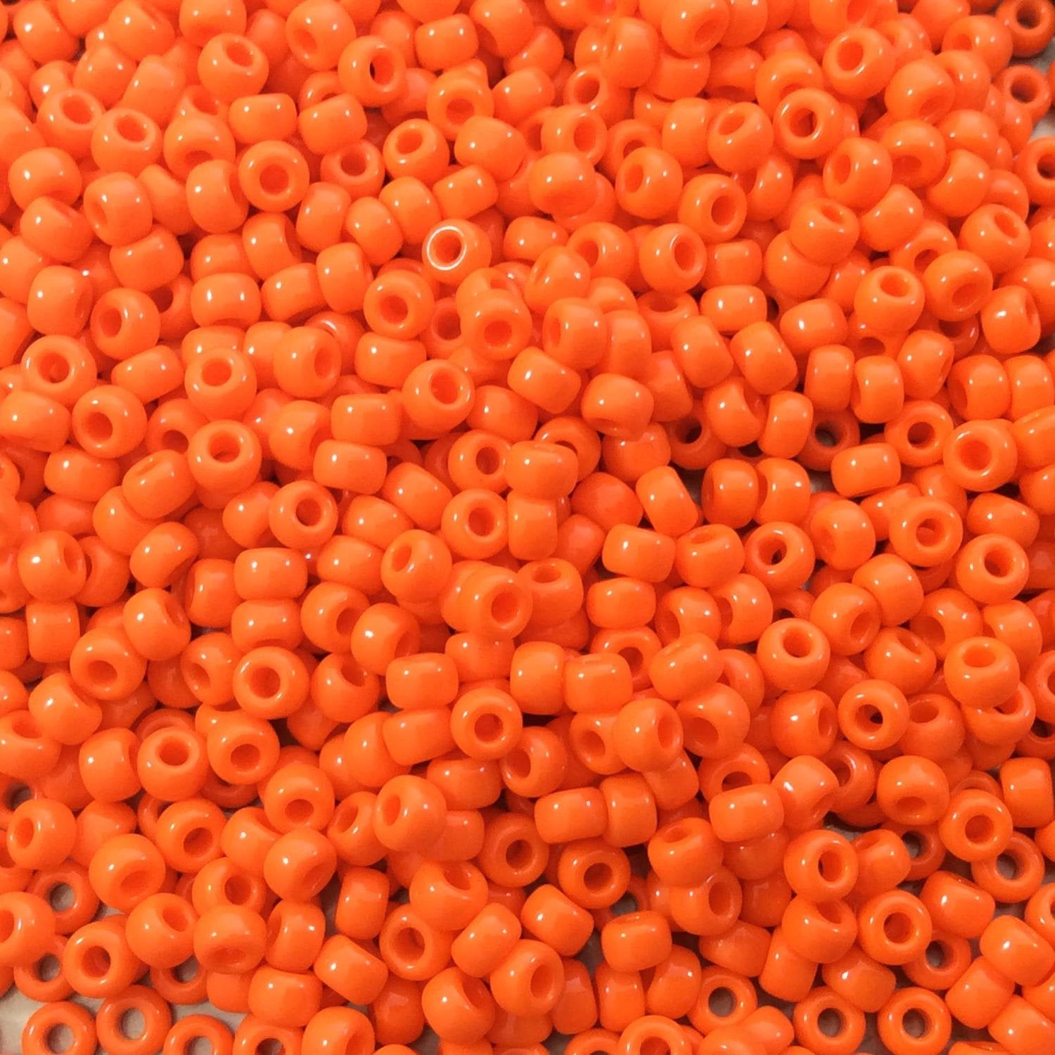 Size 8/0 Glossy Finish Opaque Orange Genuine Miyuki Glass Seed Beads - Sold by 22 Gram Tubes (Approx. 900 Beads per Tube) - (8-9406)