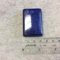 Lapis Lazuli with Pyrite Rectangle Shaped Flat Back Cabochon - Measuring 32mm x 45mm, 9mm Dome Height - Natural High Quality Gemstone