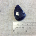 Natural Sodalite Freeform Shaped Flat Backed Cabochon - Measuring 25mm x 37mm, 6.5mm Dome Height - High Quality Hand-Cut Gemstone Cab