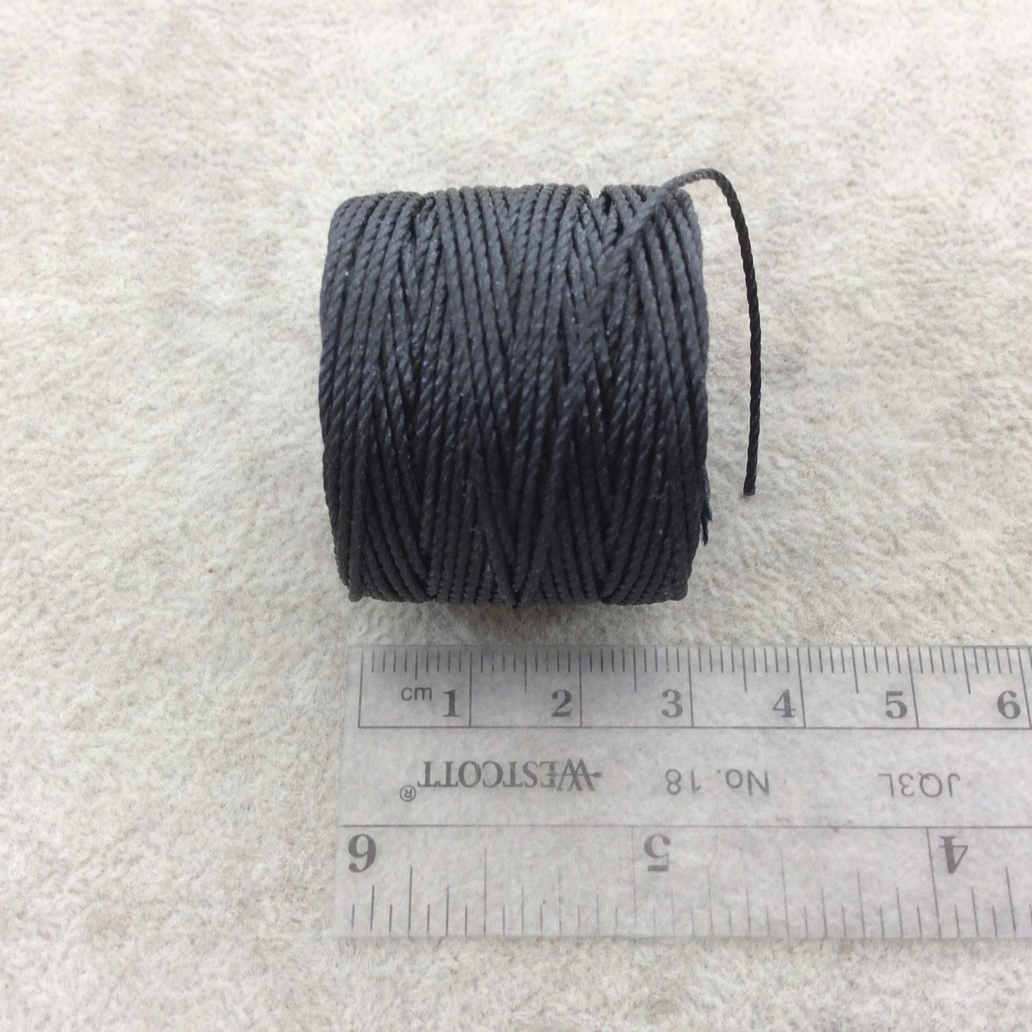 FULL SPOOL - Beadsmith S-Lon 400 Jet Black Nylon Macrame/Jewelry Cord - Measuring 0.9mm Thick - 35 Yards (105 Feet) - (SL400-BK)