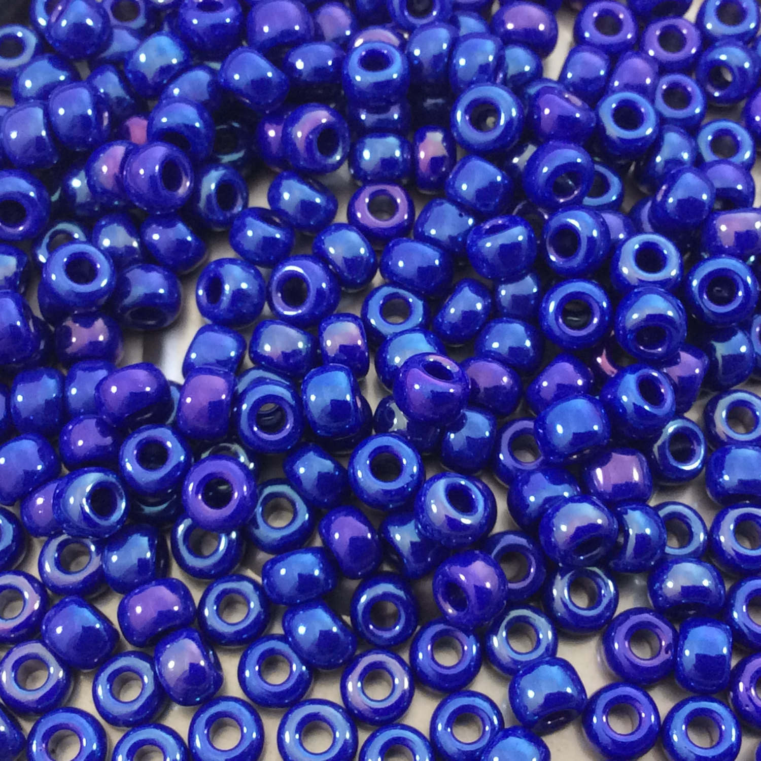 Size 6/0 Glossy Luster Finish Cobalt Blue Genuine Miyuki Glass Seed Beads - Sold by 20 Gram Tubes (Approx. 200 Beads per Tube) - (6-91945)