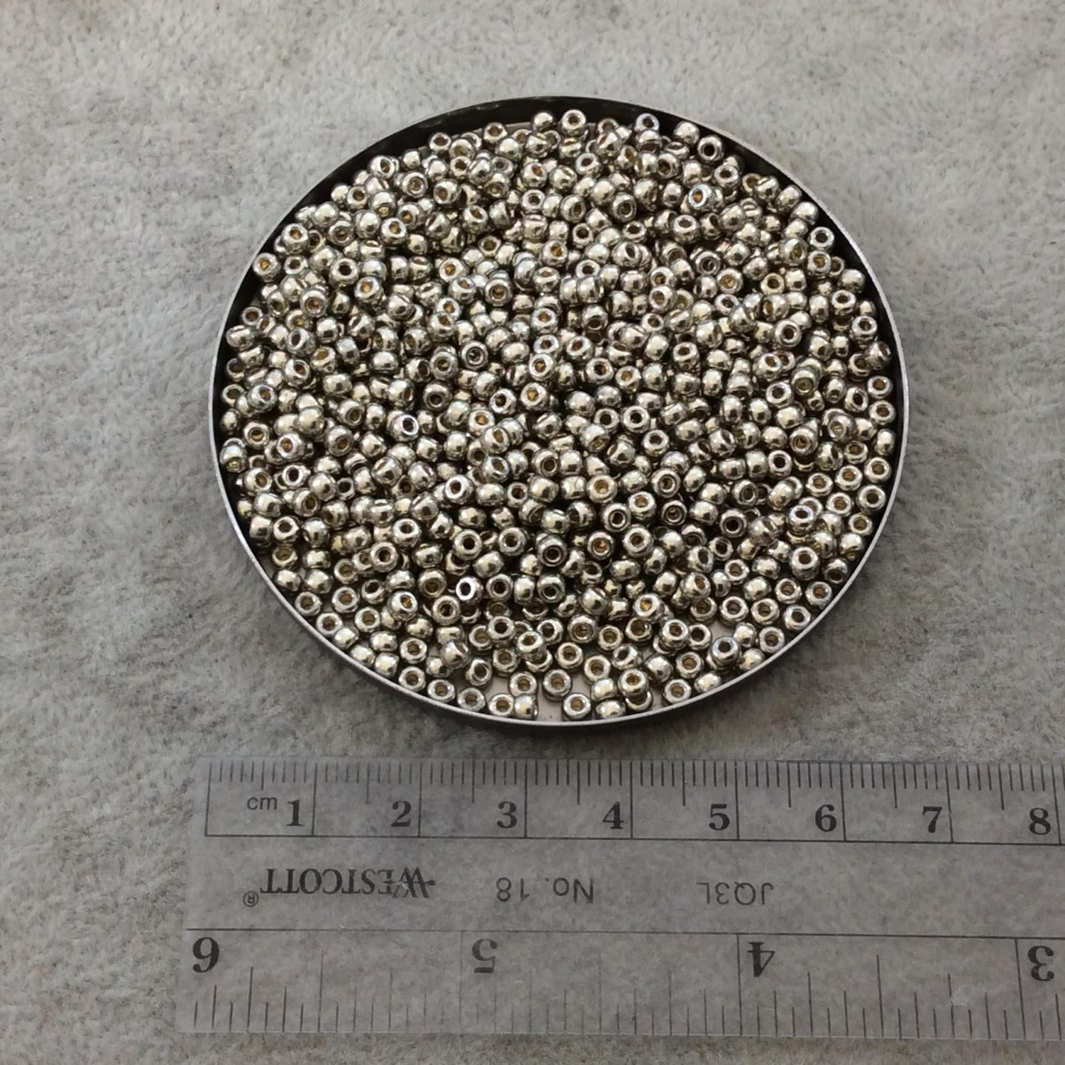 Size 8/0 Duracoat Galvanized Smoky Pewter Genuine Miyuki Glass Seed Beads - Sold by 22 Gram Tubes (Approx. 900 Beads per Tube) - (8-94221)