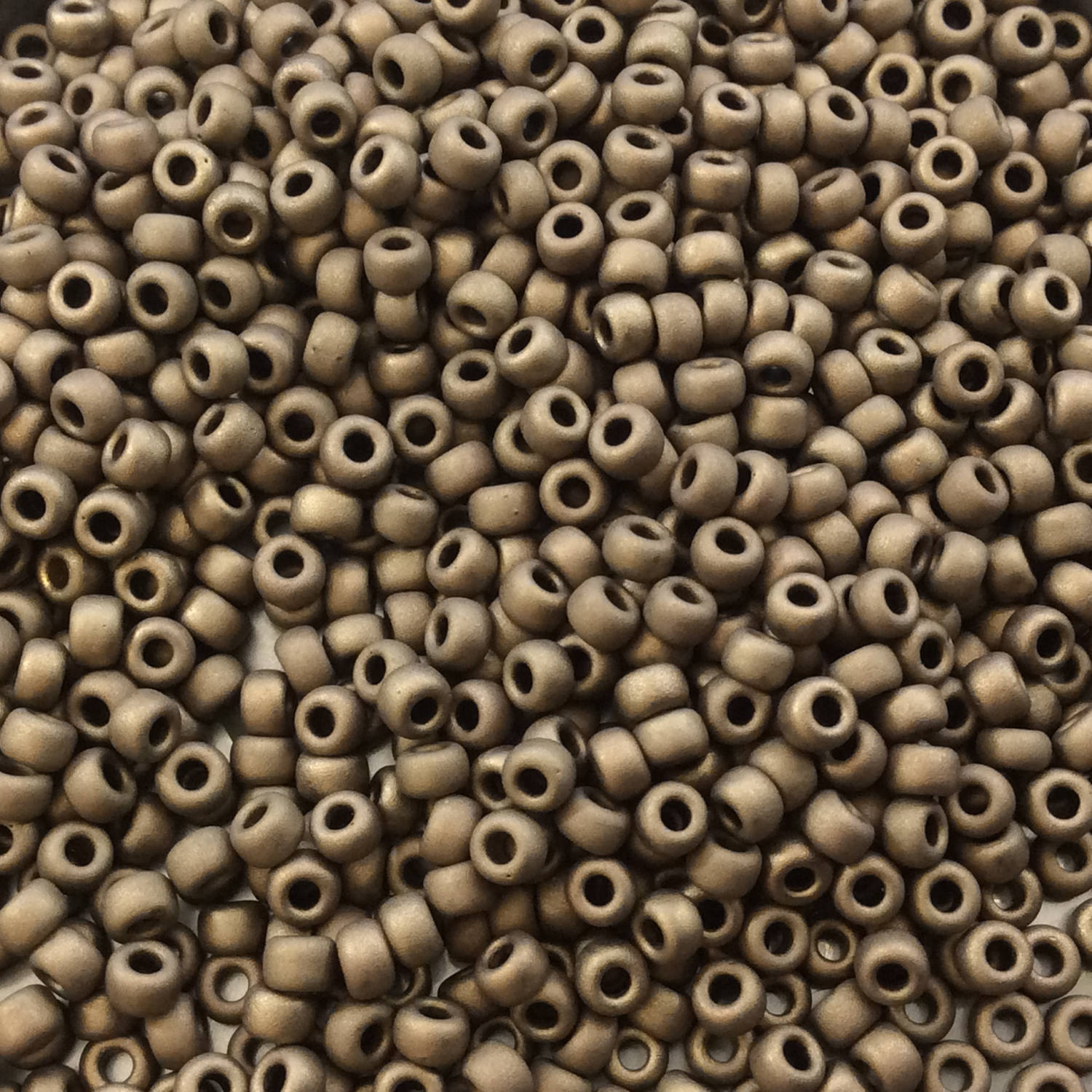 Size 8/0 Matte Finish Metallic Dark Bronze Genuine Miyuki Glass Seed Beads - Sold by 22 Gram Tubes (Approx. 900 Beads per Tube) - (8-92006)