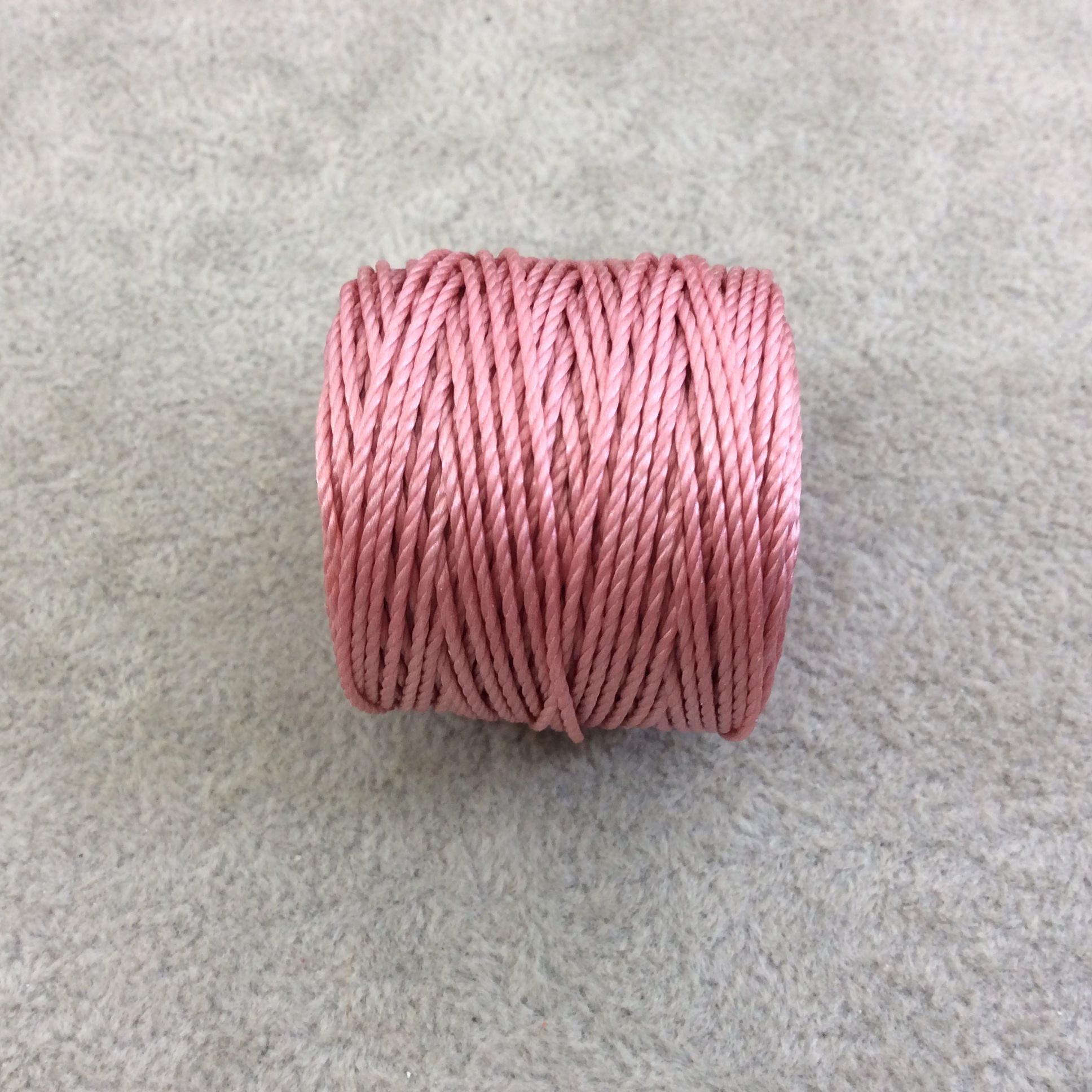 FULL SPOOL - Beadsmith S-Lon 400 Rose Pink Nylon Macrame/Jewelry Cord - Measuring 0.9mm Thick - 35 Yards (105 Feet) - (SL400-RO)