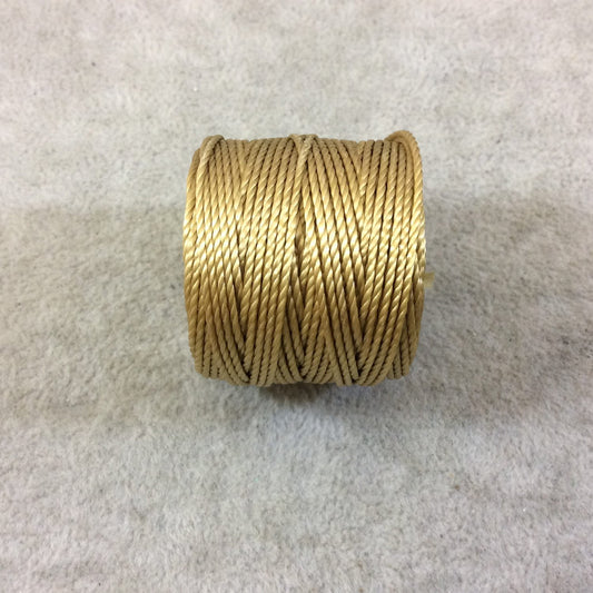 FULL SPOOL - Beadsmith S-Lon 400 Regular Bronze Nylon Macrame/Jewelry Cord - Measuring 0.9mm Thick - 35 Yards (105 Feet) - (SL400-BZ)