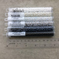 Size 6/0 Matte Finish Metallic Silver/Gray Genuine Miyuki Glass Seed Beads - Sold by 20 Gram Tubes (Approx. 200 Beads per Tube) - (6-92002)