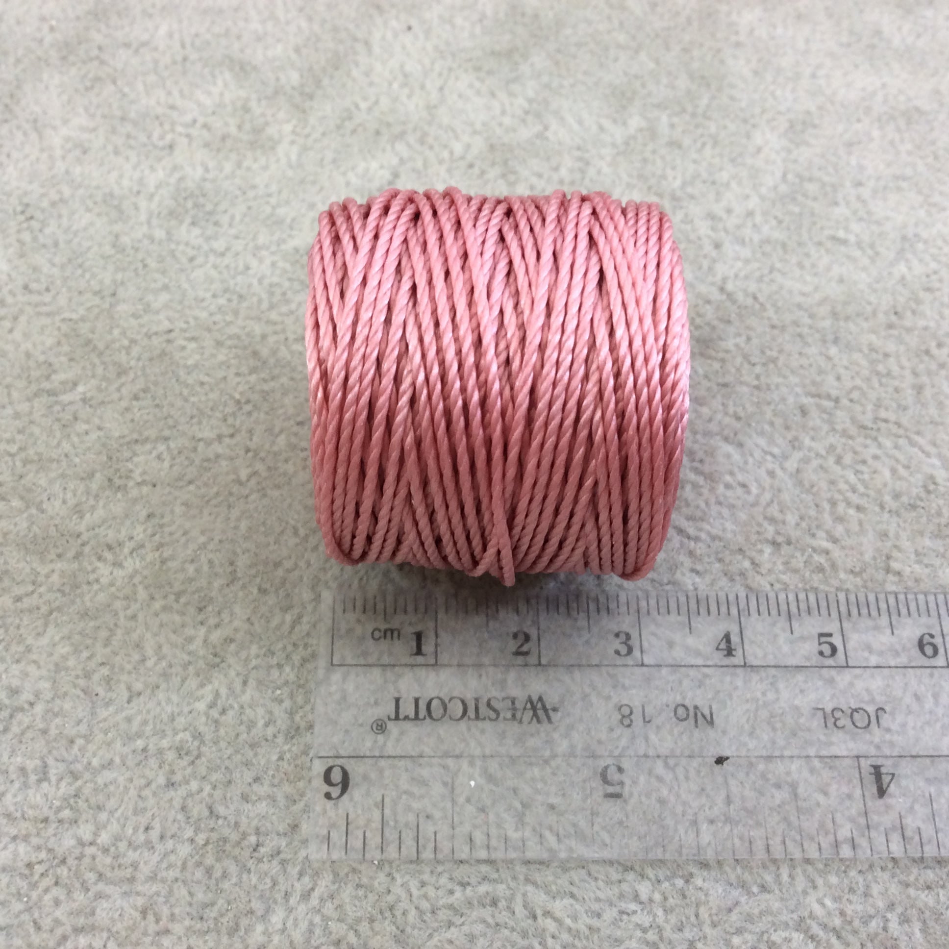 FULL SPOOL - Beadsmith S-Lon 400 Rose Pink Nylon Macrame/Jewelry Cord - Measuring 0.9mm Thick - 35 Yards (105 Feet) - (SL400-RO)