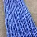 2mm x 3mm Faceted Opaque Cornflower Blue Chinese Crystal Rondelle Shaped Beads - Sold by 16" Strands (Approx. 150 Beads) - (CC23-049)