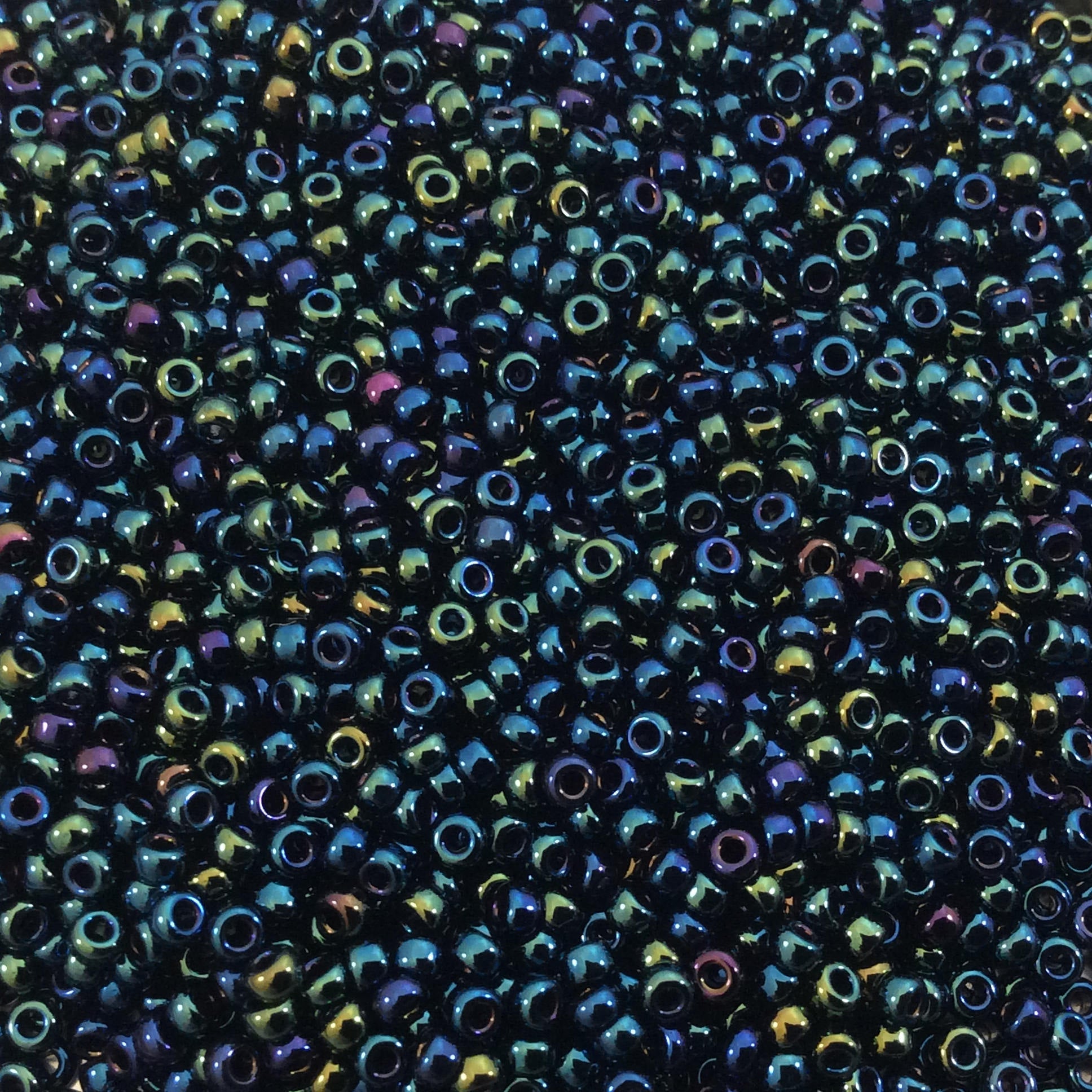 Size 11/0 Glossy Finish Metallic Dark Blue Iris Genuine Miyuki Glass Seed Beads - Sold by 23 Gram Tubes (~2500 Beads per Tube) - (11-9452)