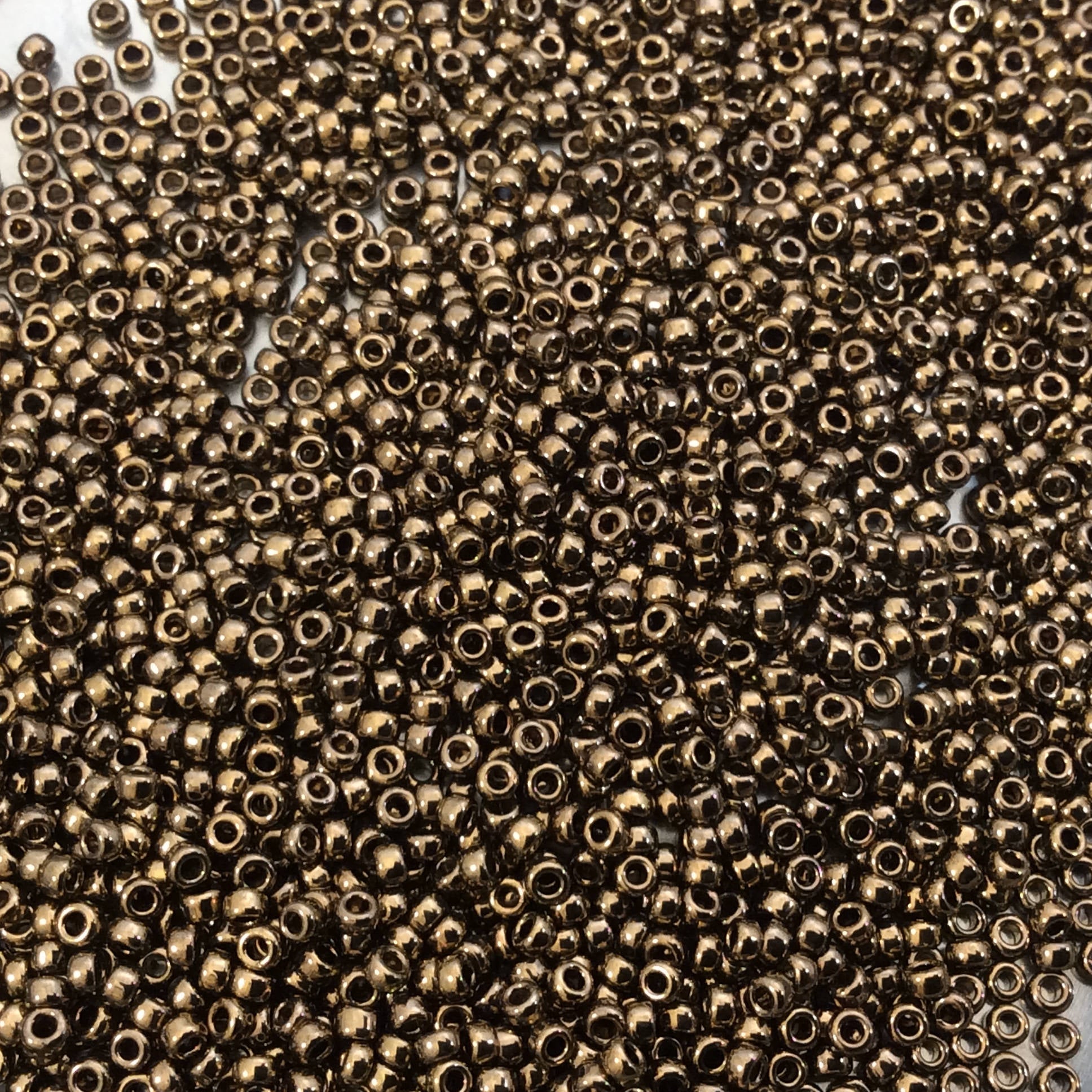 Size 15/0 Metallic Dark Bronze Genuine Miyuki Glass Seed Beads - Sold by 8.2 Gram Tubes (~2050 Beads per Tube) - (15-9457)