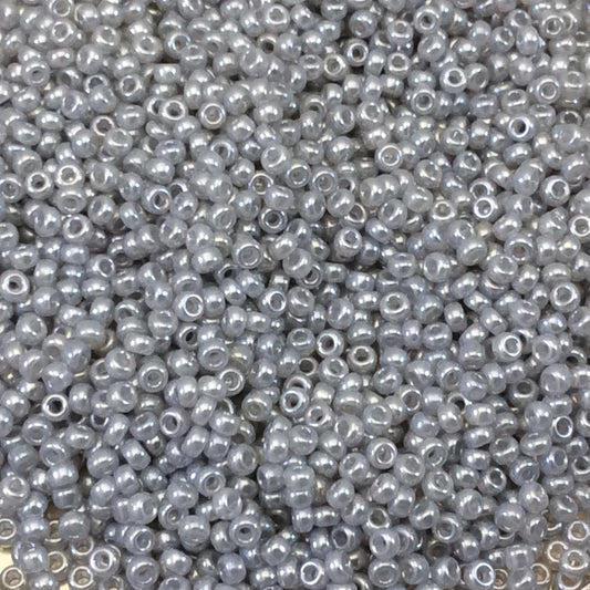 Size 11/0 Ceylon Finish Grey Ceylon Miyuki Glass Seed Beads - Sold by 23 Gram Tubes (~ 2500 Beads / Tube) - (11-9526)